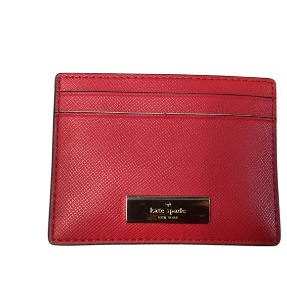 Kate Spade Kenzie Small Slim Card Holder in Perfect Cherry - Picture 2 of 3